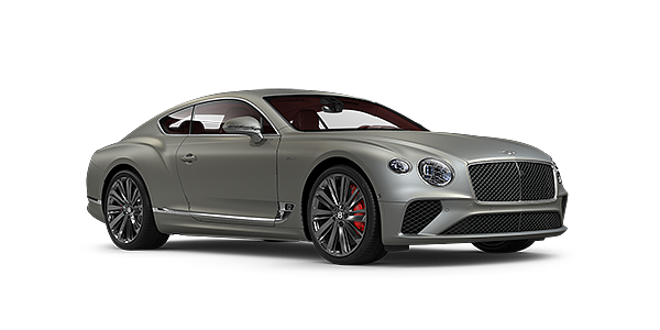 Bentley Athens Bentley GT Speed coupe in Extreme Silver paint front 34
