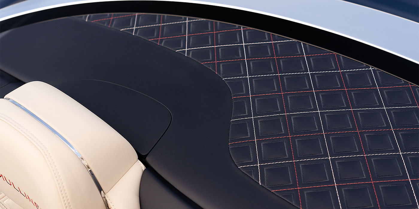 Bentley Athens Bentley Continental GTC Mulliner convertible seat and cross stitched tonneau cover